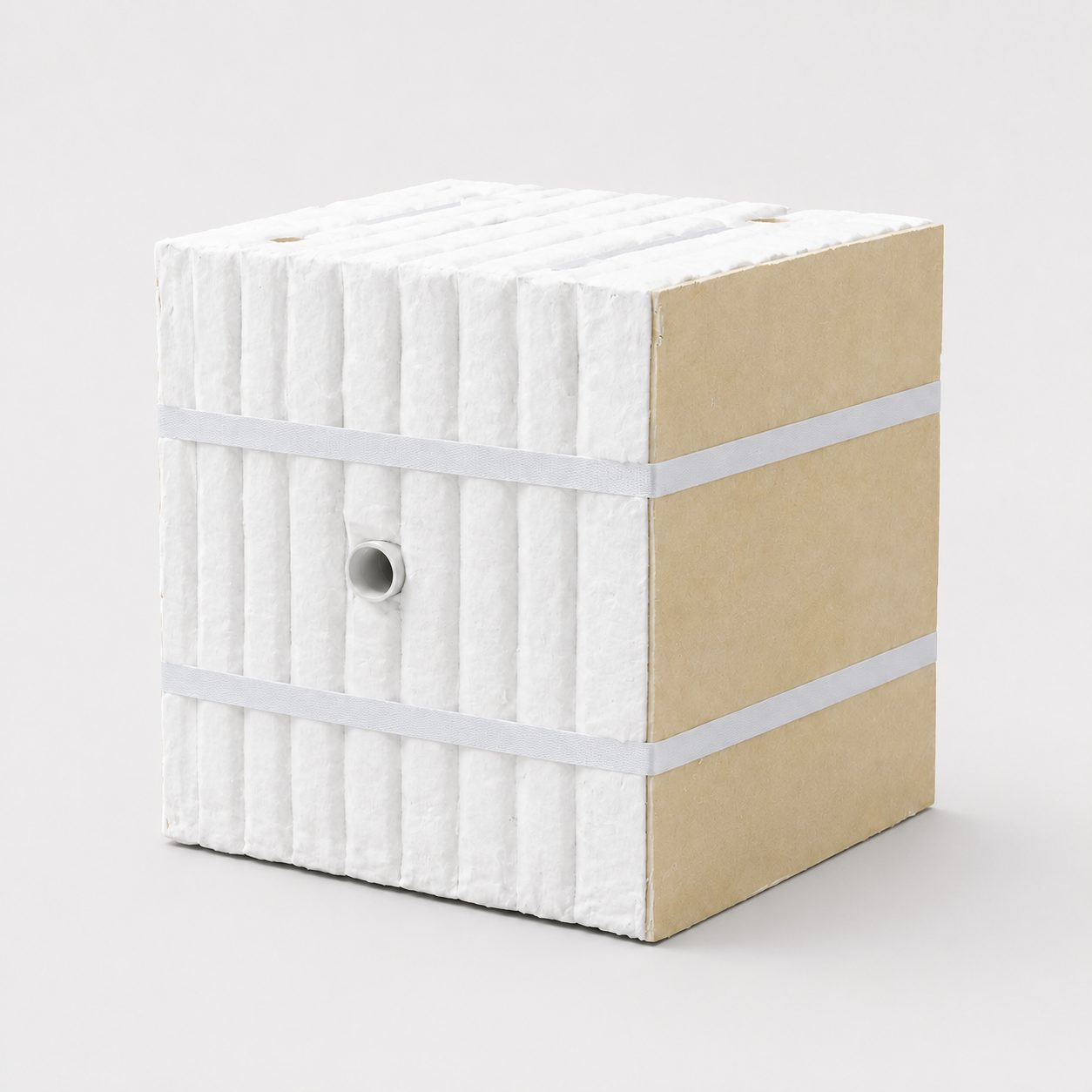 High temperature fiber modules for furnace insulation using ceramic fiber and alumina fiber materials