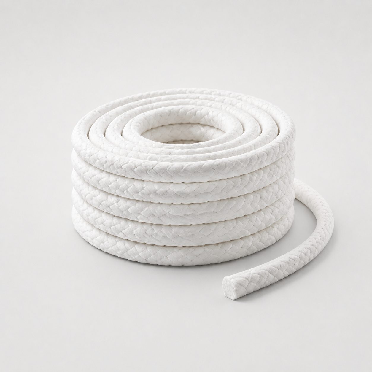 High temperature fiber rope and textile products for ceramic fiber and alumina fiber insulation applications
